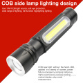 Camping Usage Aluminum LED USB Rechargeable Torch Light